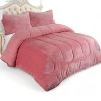 Cobertor plush con chiporro colcha plaza y media liso