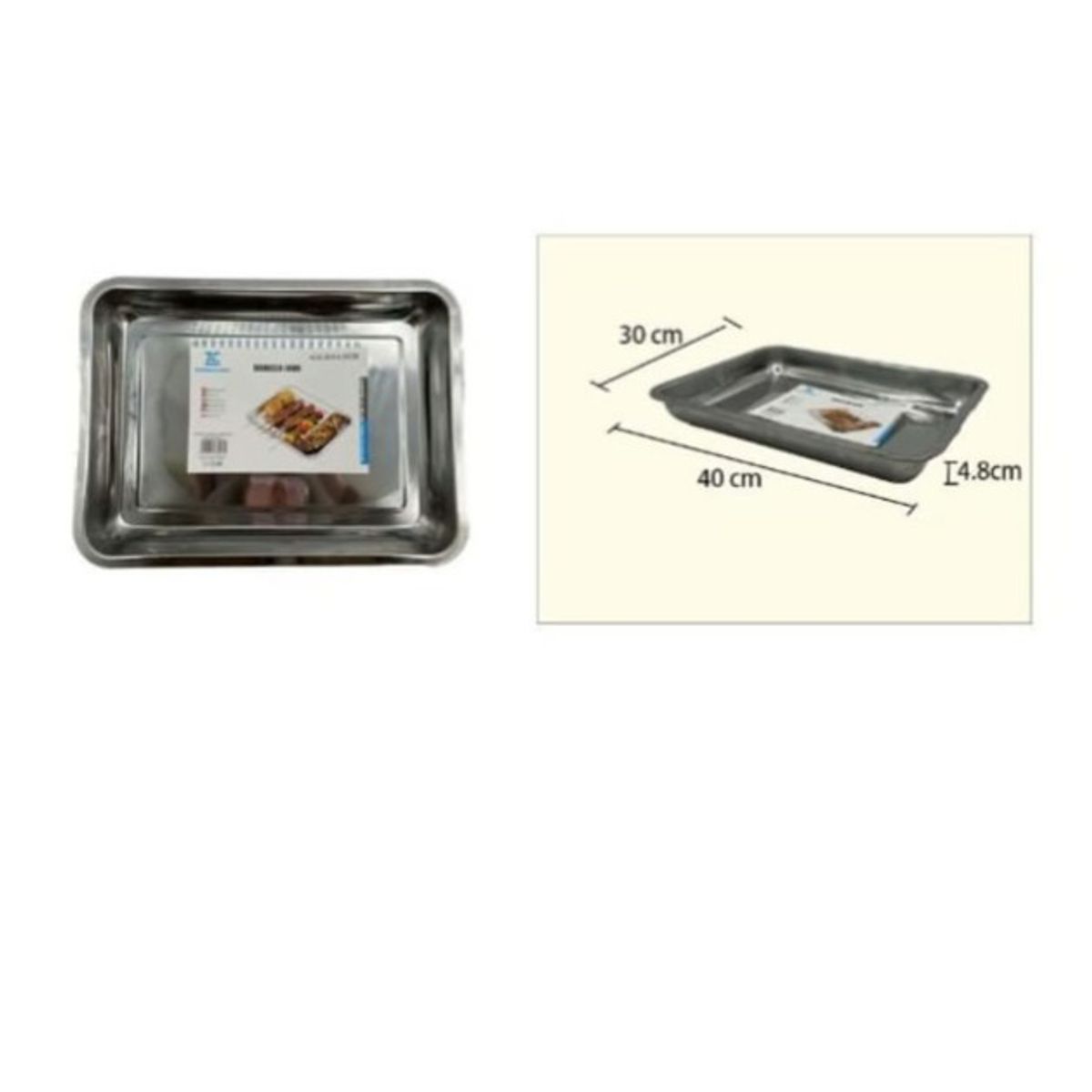 GENERICO - Bandeja Horno Acero Inoxidable 40X30X48Cm