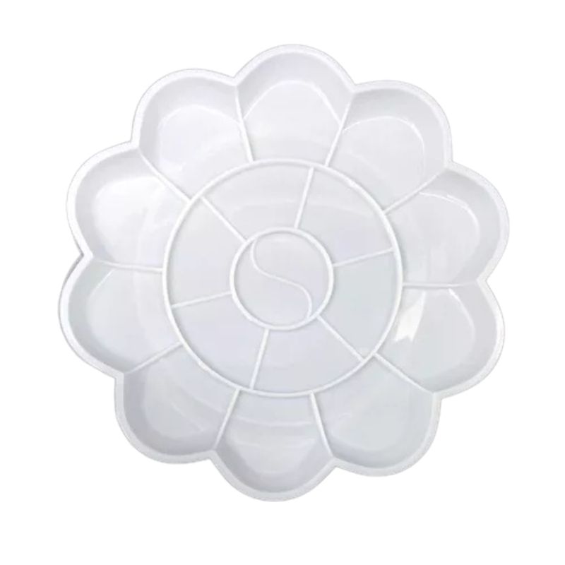 MOTARRO - Paleta Para Pintar 16 Espacios 18.5 Cm Flor