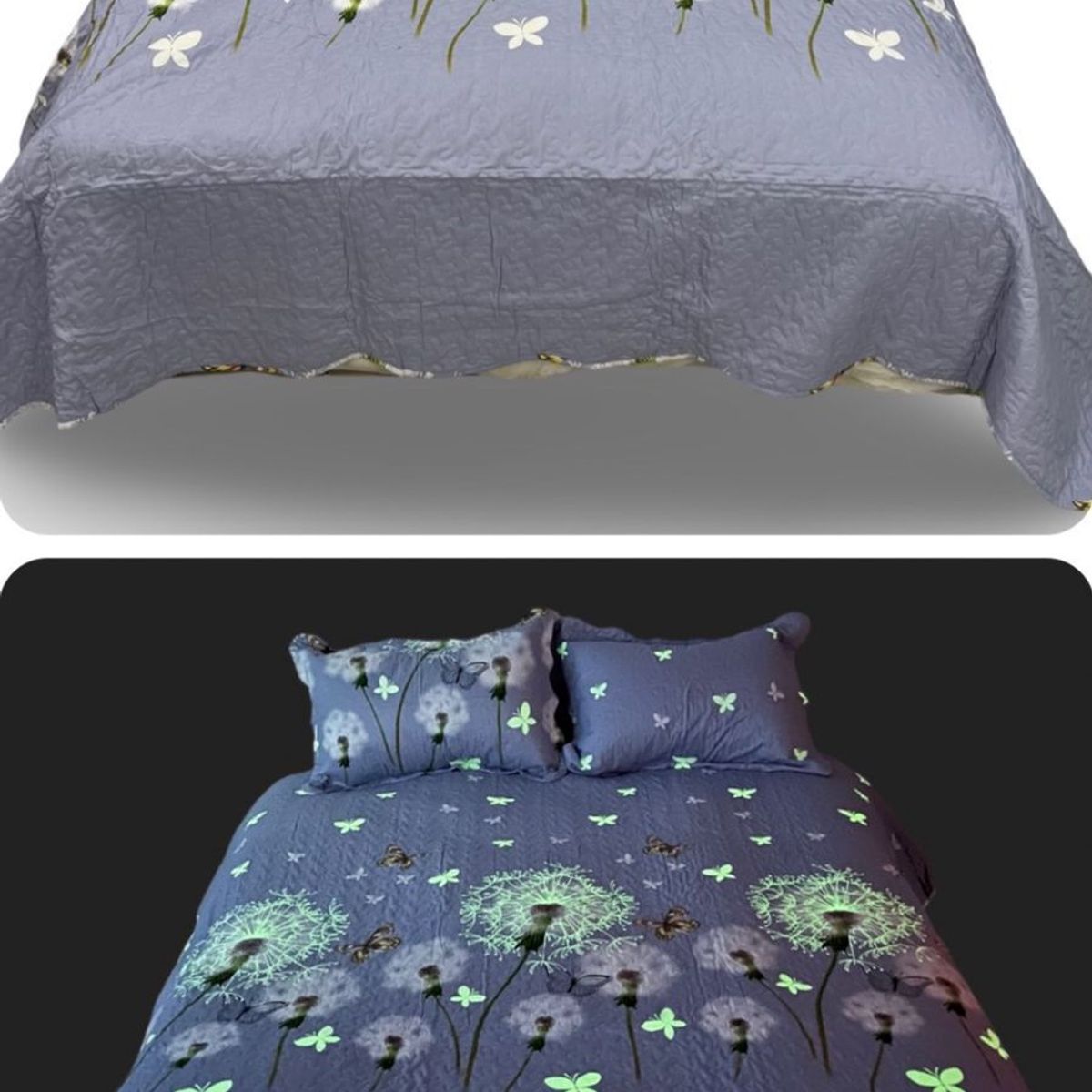 GENERICO - CUBRECAMA QUILT VERANO 2 PLAZA LUMINOSO DISEÑO DIENTE DE LEON TF