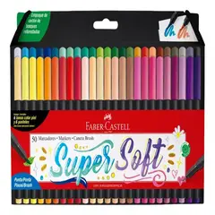 FABER-CASTELL - Set 50 Marcadores Supersoft Punta Pincel Lettering