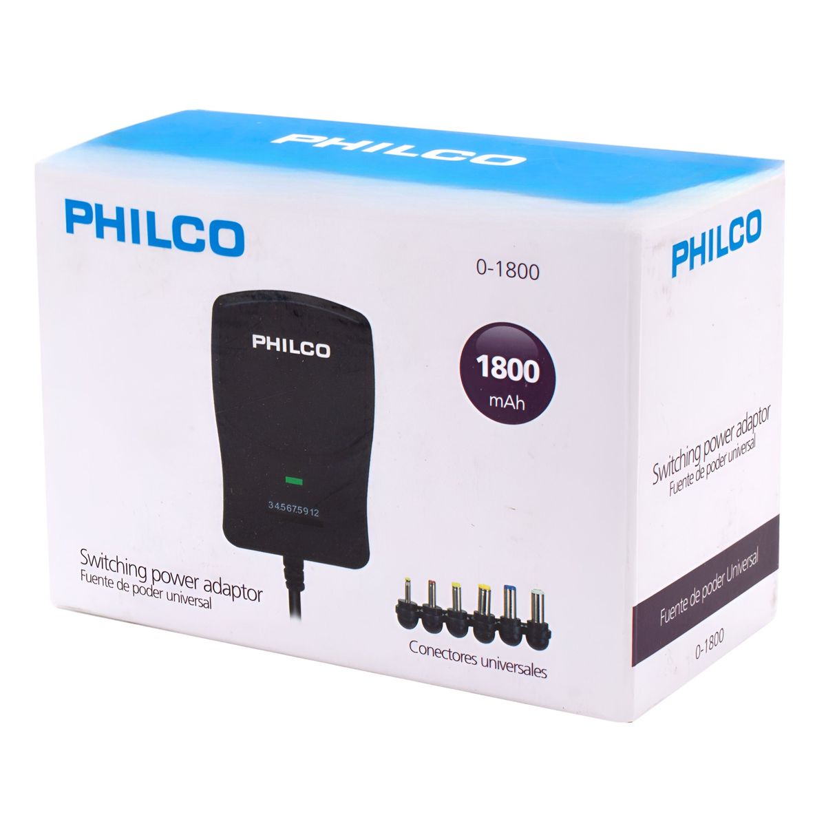 PHILCO - Eliminador de Pilas y Transformador de 3V a 12v 1800 mAh