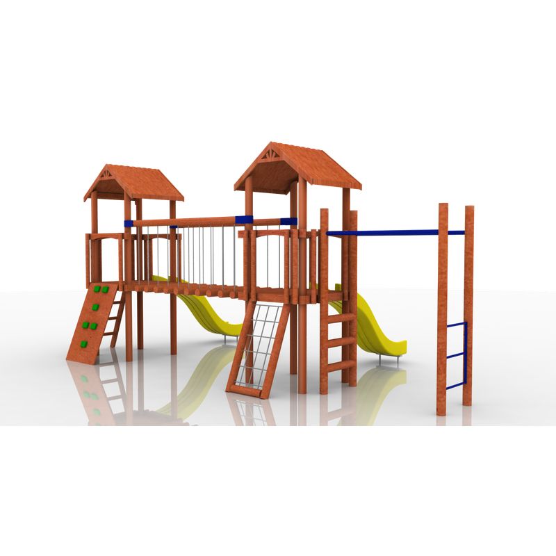GENERICO - JUEGO MODULAR MADER TRADICIONAL DOBLE RESBALIN