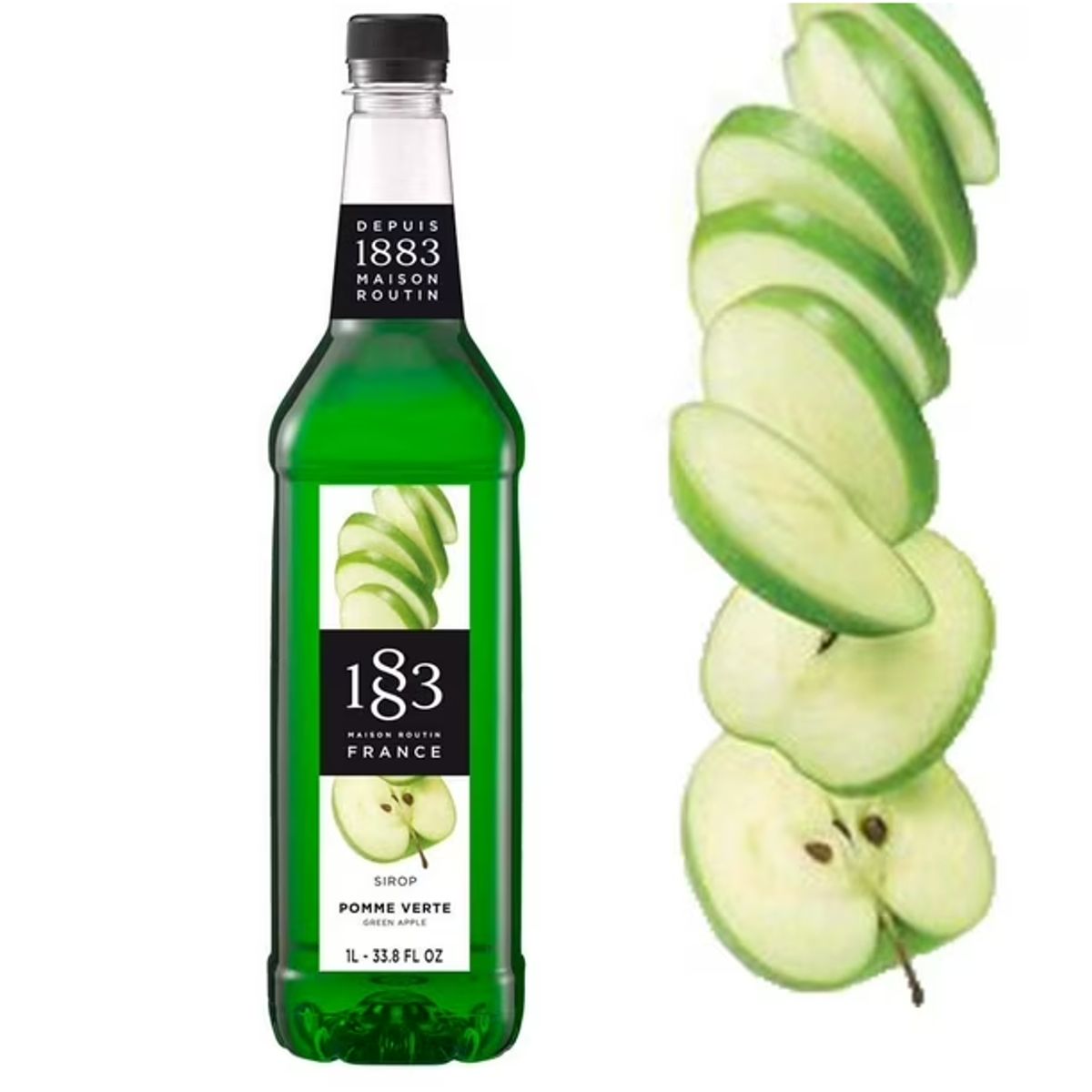 1883 MAISON ROUTIN - SYROP ROUTIN GREEN APPLE MANZANA VERDE 1000 ML