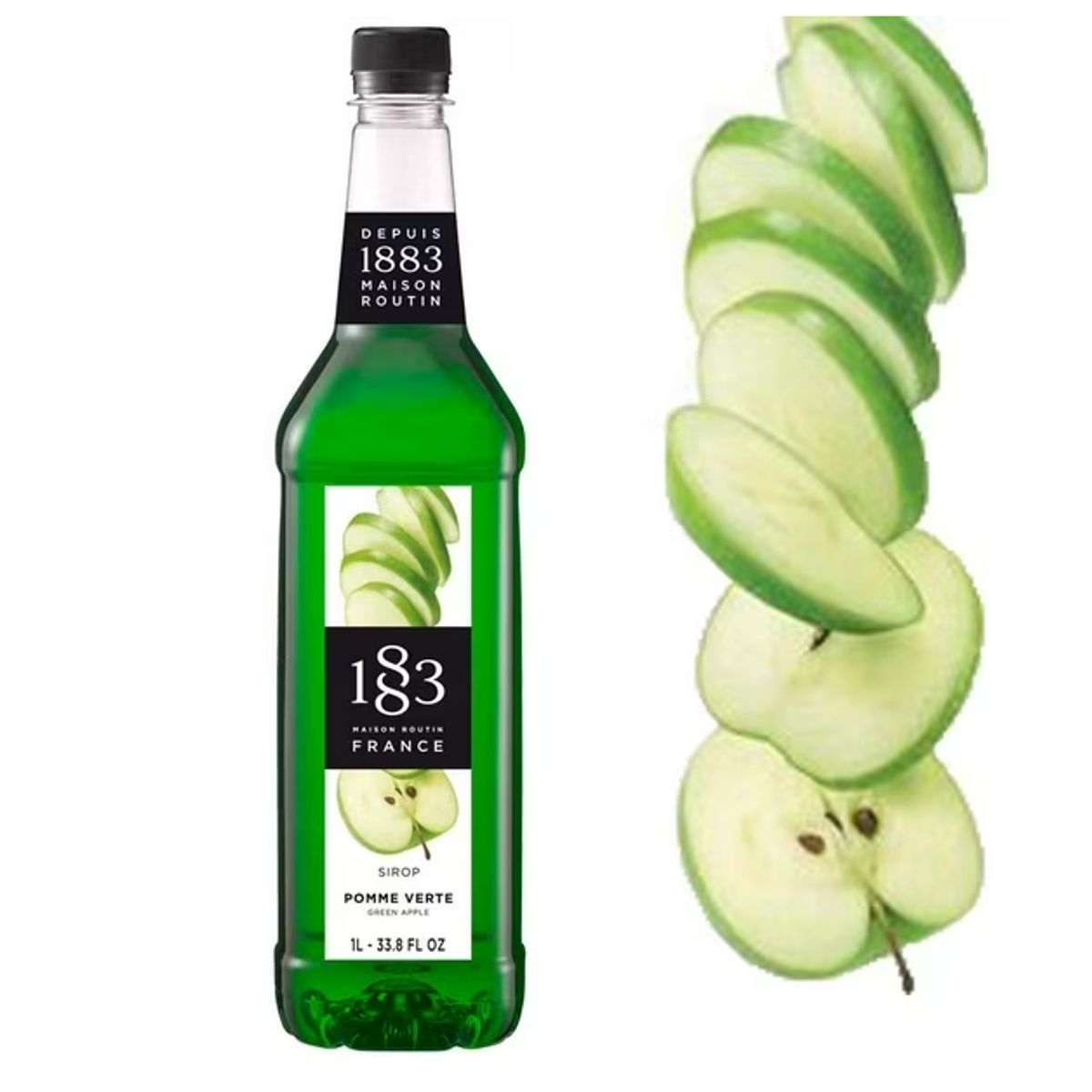 1883 MAISON ROUTIN - SYROP ROUTIN GREEN APPLE MANZANA VERDE 1000 ML