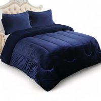 Cobertor plush con chiporro colcha plaza y media liso