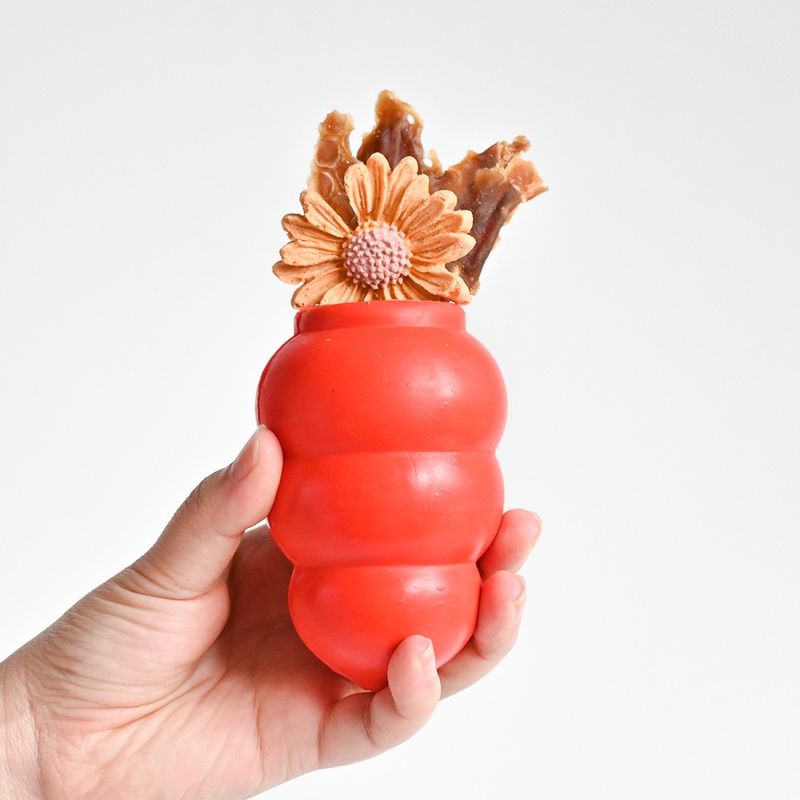 GENERICO - Dispensador Snacks Tipo Kong Talla L Perros Gatos Rellenable