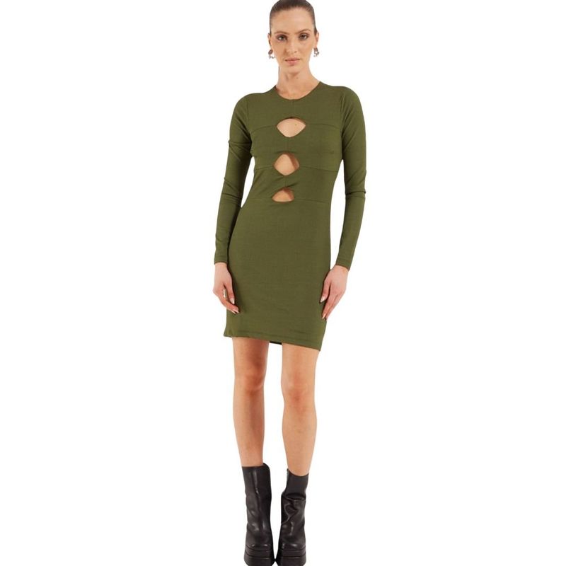 COLCCI - Vestido Canelado con Recortes Sport Style