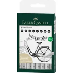 FABER-CASTELL - Set 8 Tiralíneas Calibrados Ecco Pigment 0.05 a 0.7mm
