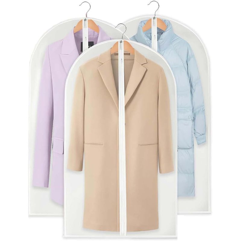 GENERICO - X3 Funda Traje Transparente Organizador Cubre Traje Colgador