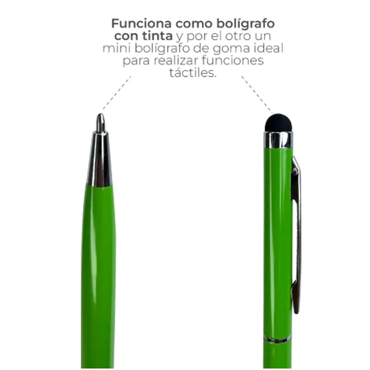 JOIGO - Lapiz Stylus Universal 2 En 1 Para iPad Tablet Celular Verde