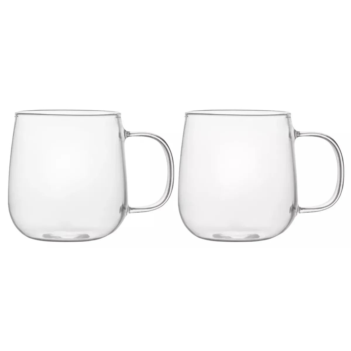 GENERICO - Set 2 Tazas Cafe de Vidrio 490 ML