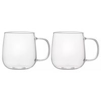 Set 2 Tazas Cafe de Vidrio 490 ML