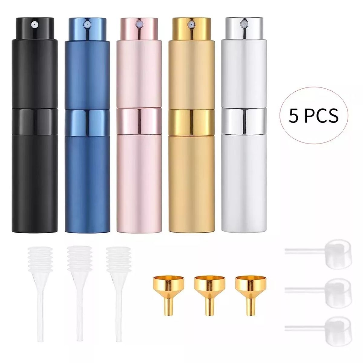 MUNDO MAGIA - 5pcs 8ml  Atomizador Recargable,mini Botella De Spray