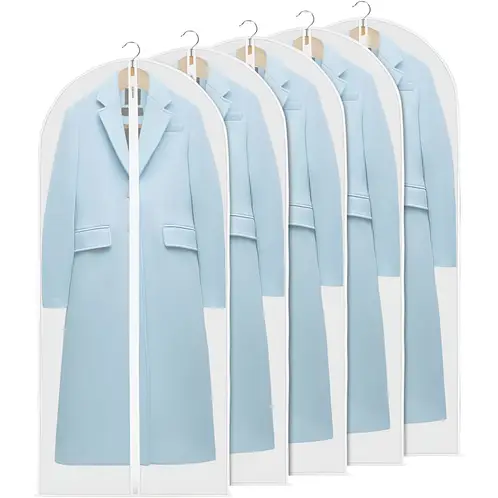 GENERICO - X5 Funda Traje Transparente Organizador Cubre Traje Colgador