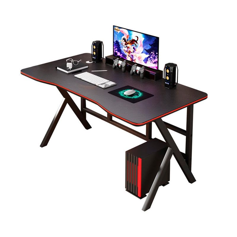 DETODOYMAS - Escritorio Gamer Profesional NegroRojo Chic Home - Negro