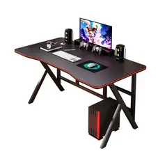 DETODOYMAS - Escritorio Gamer Profesional NegroRojo Chic Home - Negro