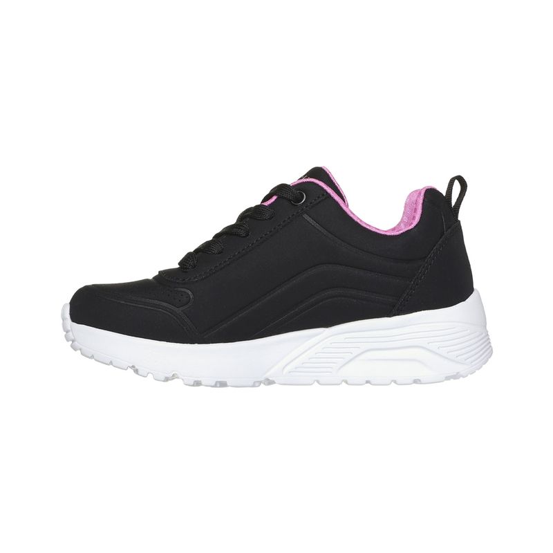 SKECHERS - Zapatillas Joven Uno Lite-Easy Zip Skechers Negras/Blancas
