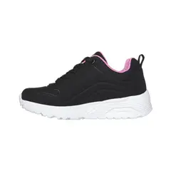 SKECHERS - Zapatillas Joven Uno Lite-Easy Zip Negras/Blancas