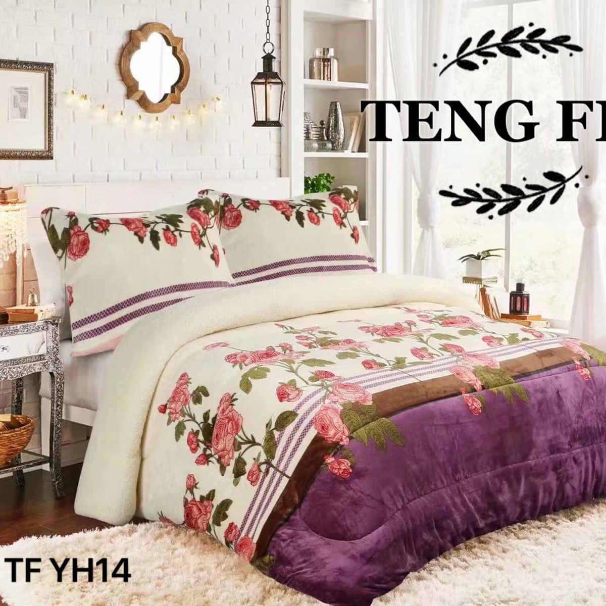 GENERICO - Cobertor plush con chiporro 230x250 2p diseño