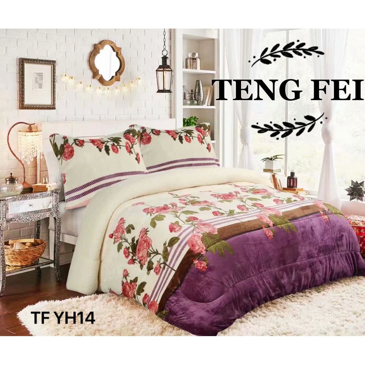 GENERICO - Cobertor plush con chiporro 230x250 2p diseño