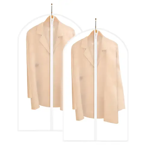 GENERICO - X2 Funda Traje Transparente Organizador Cubre Traje Colgador