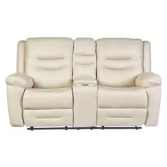 GENERICO - Sofá ODH Reclinable 2 Cuerpos London Cargador inalámbrico Café Claro