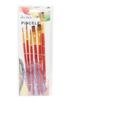 GENERICO - Set Pinceles Témpera Acuarela 6pcs