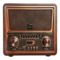 MLAB - Radio Portátil Bluetooth Retro Vennetian Usb Am Fm