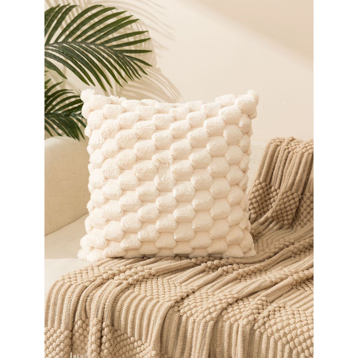 GENERICO - Fundas de cojin Pacjk 2 unidades plush