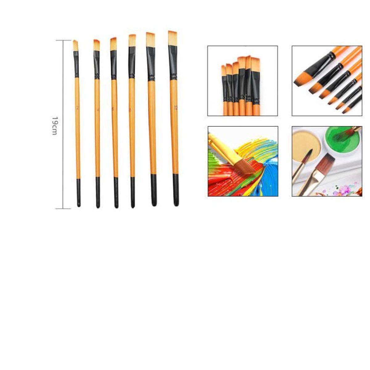 GENERICO - Set de Pinceles 6 pcs
