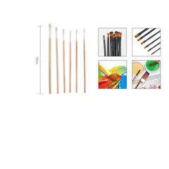 GENERICO - Set Pinceles Témpera Acuarela 6pcs