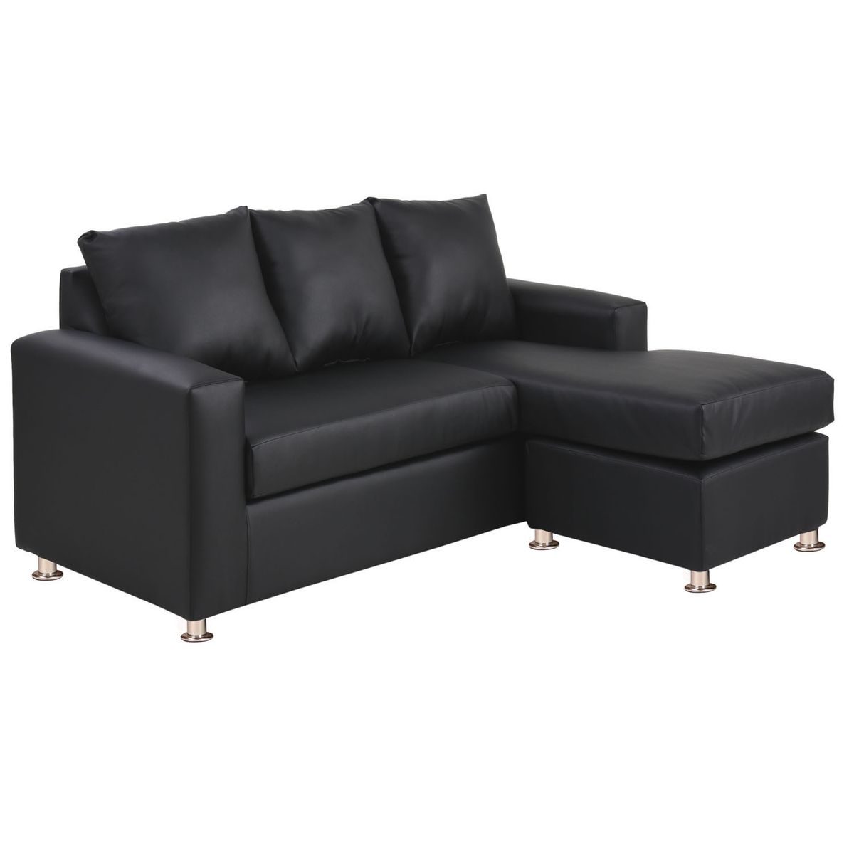 BODEVIR - Sofa Bi-L 3C PU 12 Negro