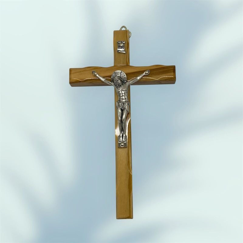 GENERICO - Crucifijo Italiano de Madera y Cuerpo en Metal