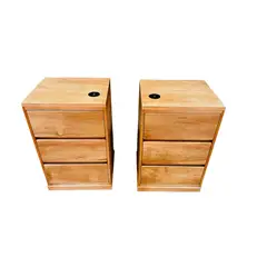 GENERICO - Velador Charg3r con cajones y cargador inalámbrico