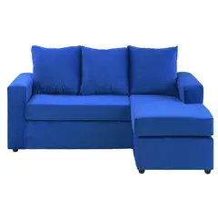 BODEVIR - Sofa Bi-L 3C Felpa 30 Azul Rey