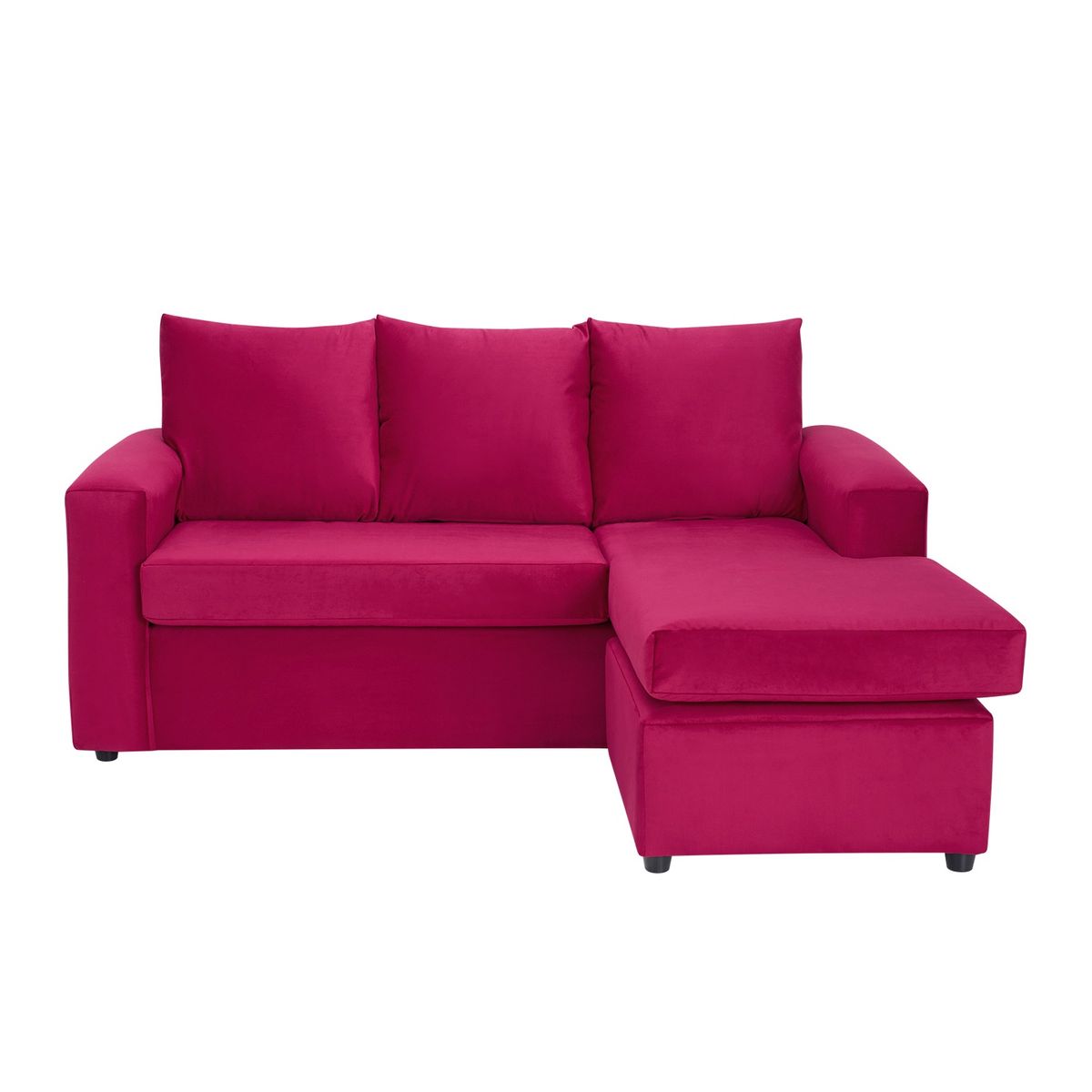 BODEVIR - Sofa Bi-L 3C Felpa 30 Burdeo