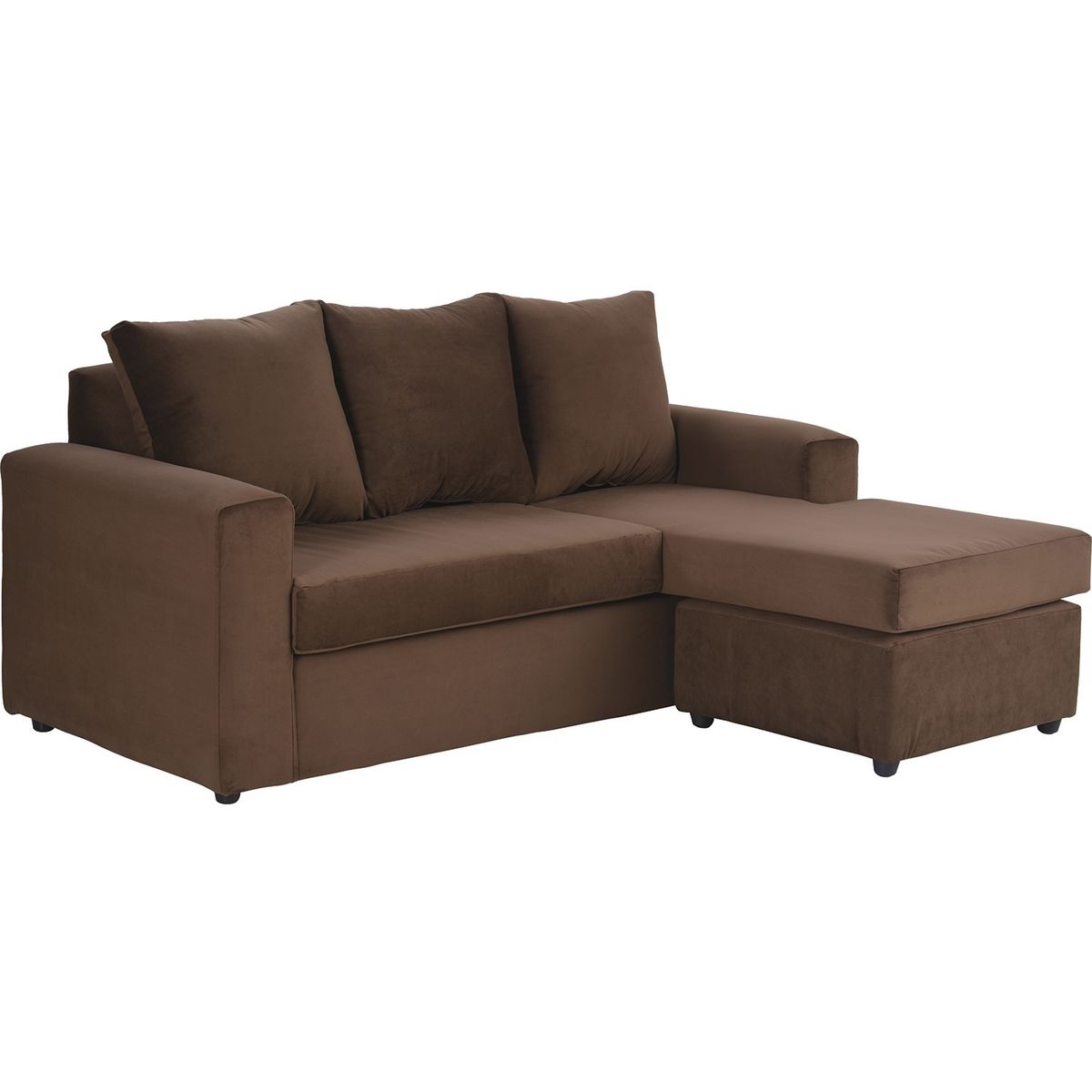 BODEVIR - Sofa Bi-L 3C Felpa 30 Chocolate