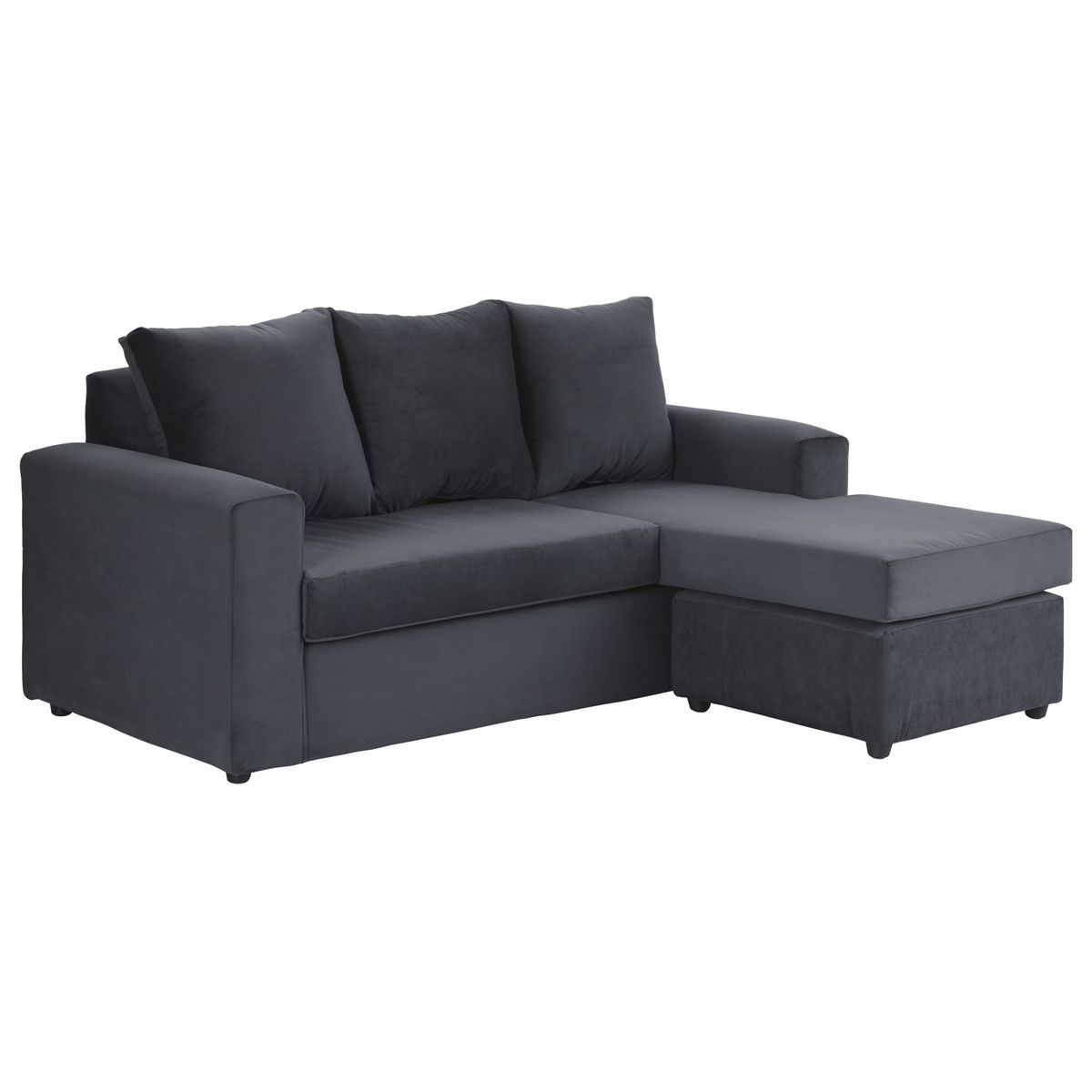BODEVIR - Sofa Bi-L 3C Felpa 30 Gris