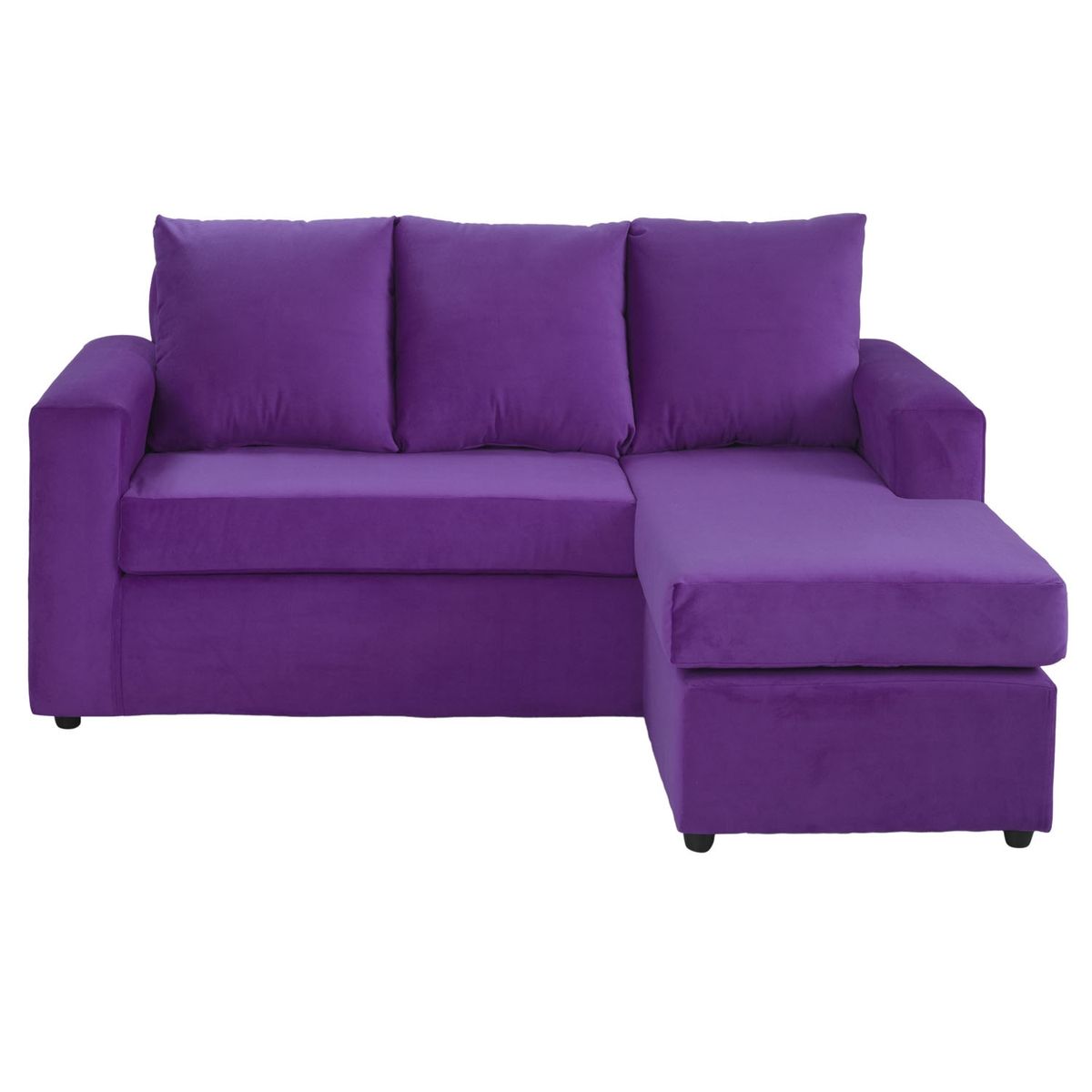 BODEVIR - Sofa Bi-L 3C Felpa 30 Morado