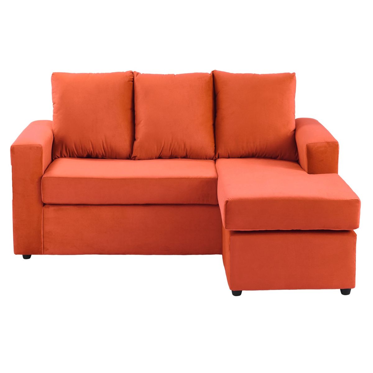 BODEVIR - Sofa Bi-L 3C Felpa 30 Naranja