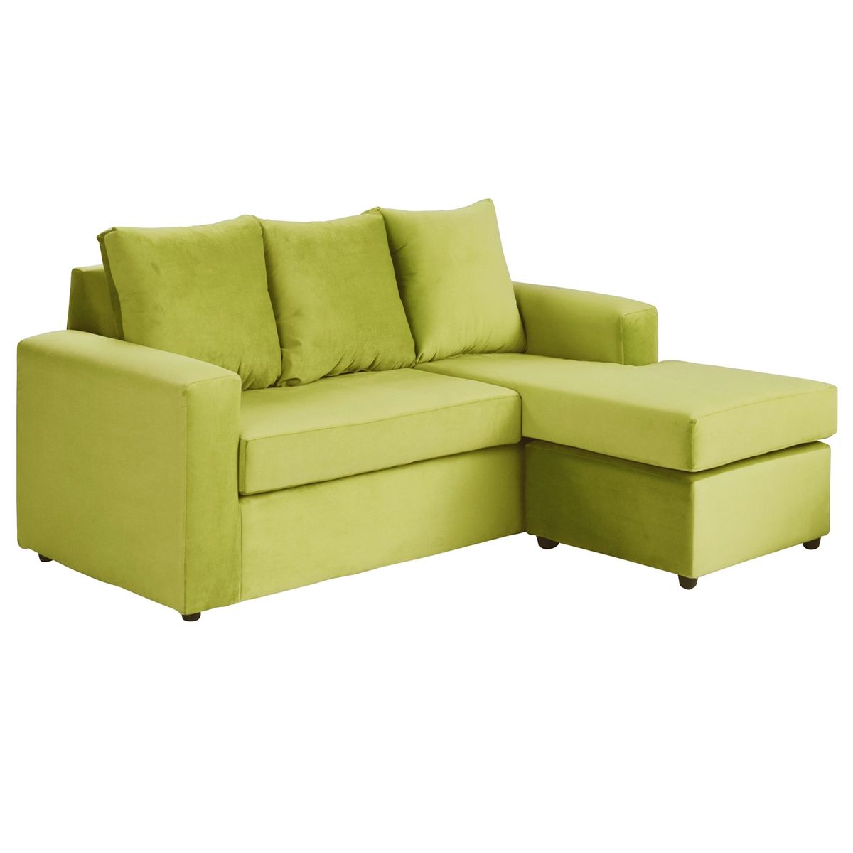 BODEVIR - Sofa Bi-L 3C Felpa 30 Pistacho