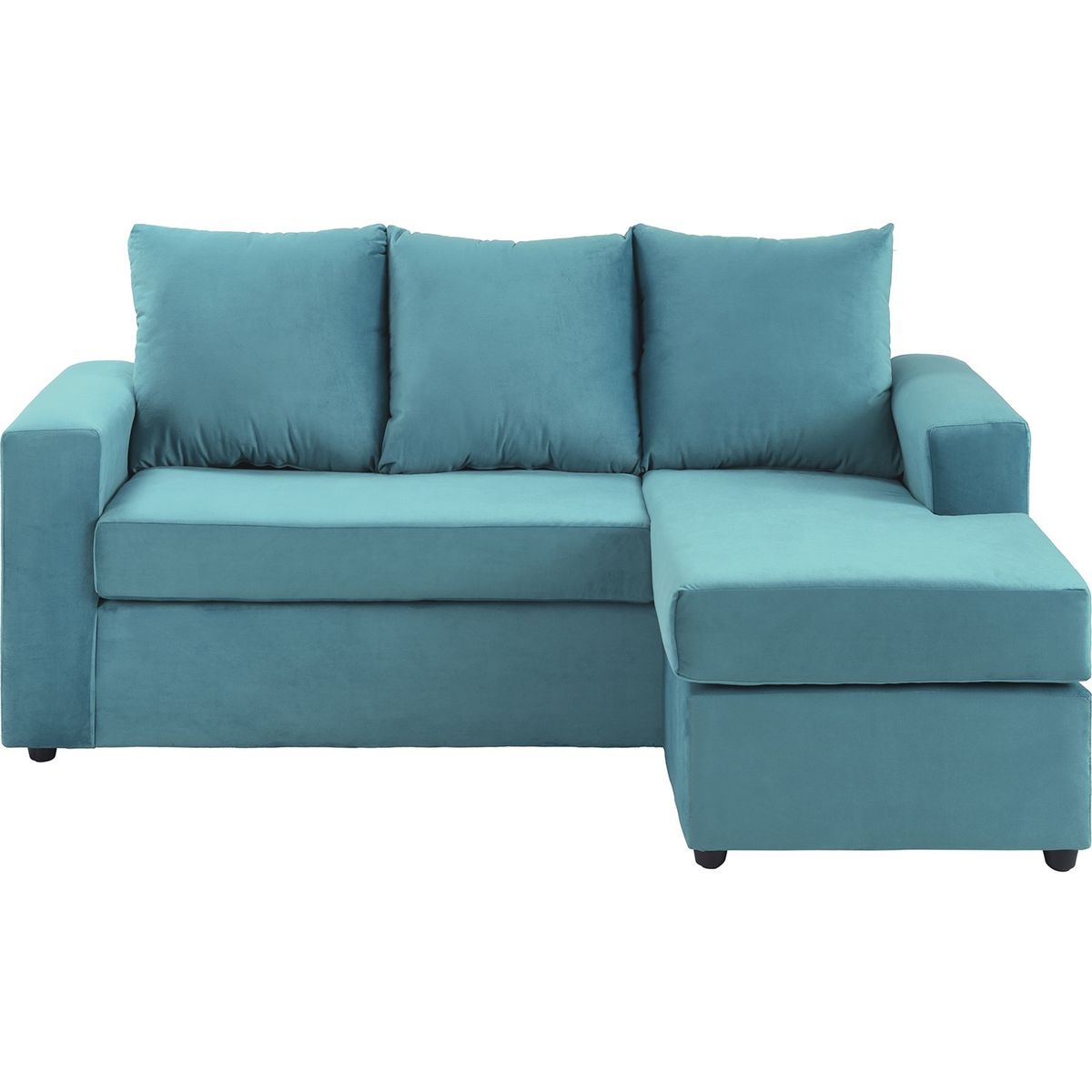 BODEVIR - Sofa Bi-L 3C Felpa 30 Turquesa