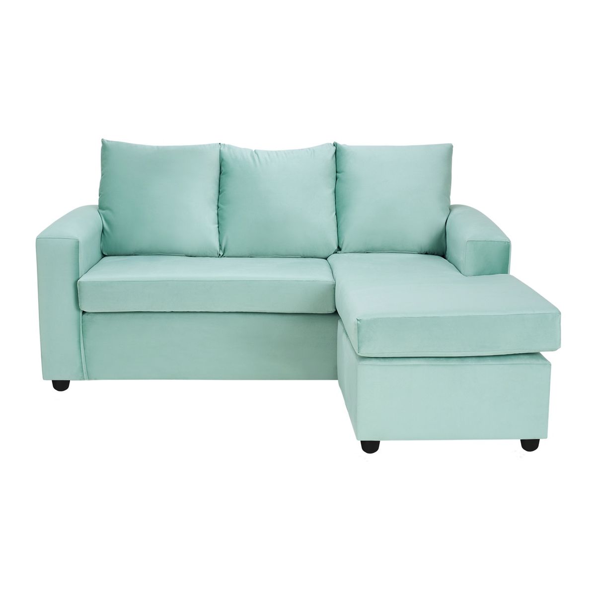 BODEVIR - Sofa Bi-L 3C Felpa 30 Verde Agua