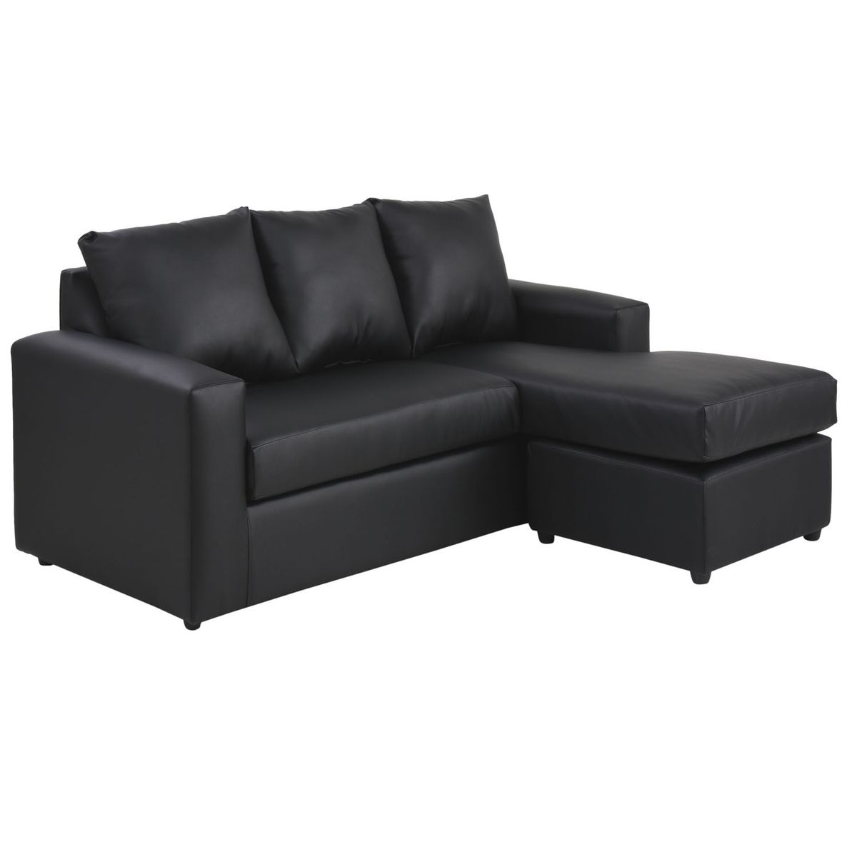 BODEVIR - Sofa Bi-L 3C PU 30 Negro