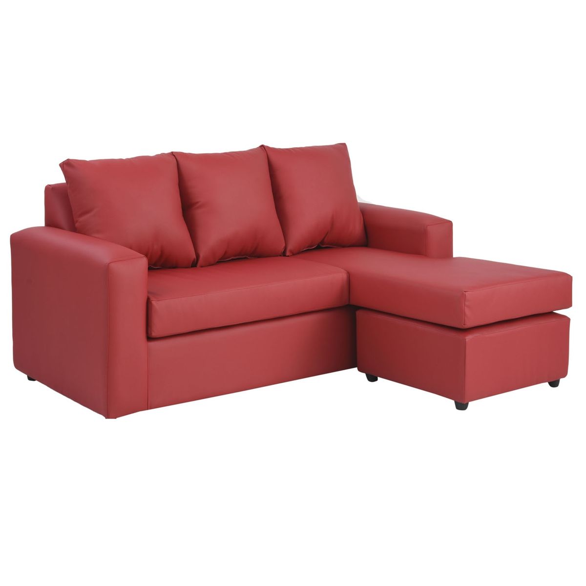 BODEVIR - Sofa Bi-L 3C PU 30 Rojo