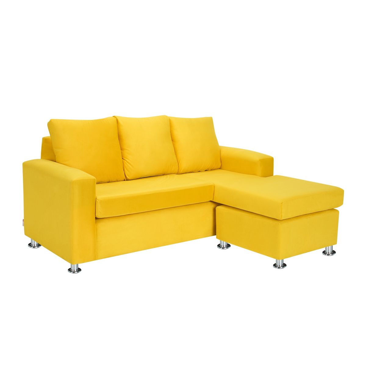 BODEVIR - Sofa Bi-L 3C Felpa 12 Amarillo