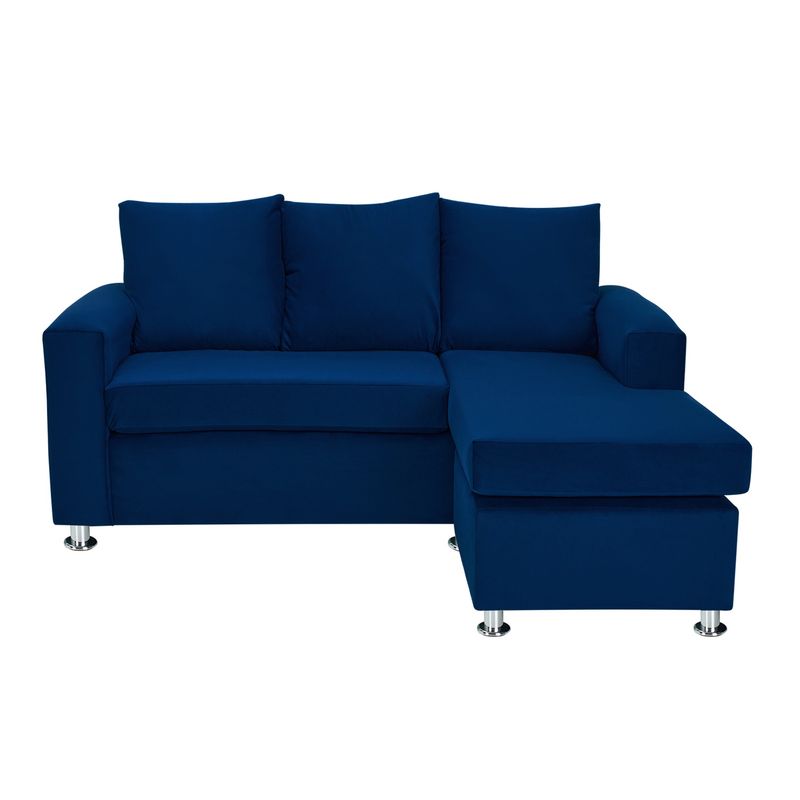 BODEVIR - Sofa Bi-L 3C Felpa 12 Azul Marino