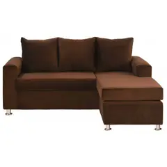 BODEVIR - Sofa Bi-L 3C Felpa 12 Chocolate
