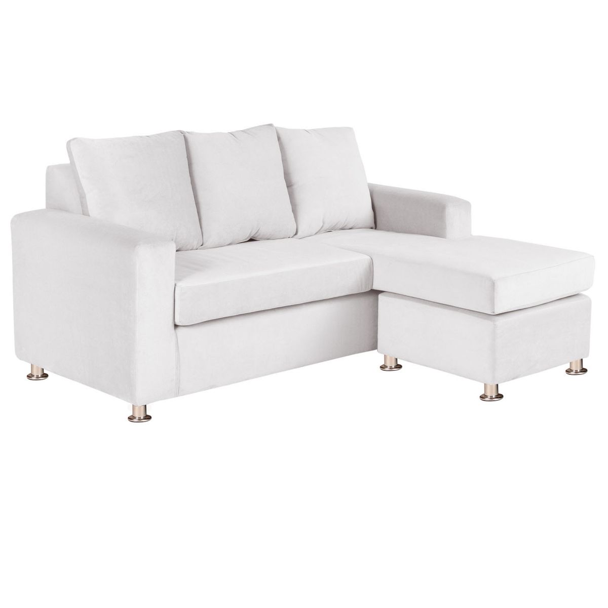 BODEVIR - Sofa Bi-L 3C Felpa 12 Crudo